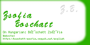 zsofia boschatt business card